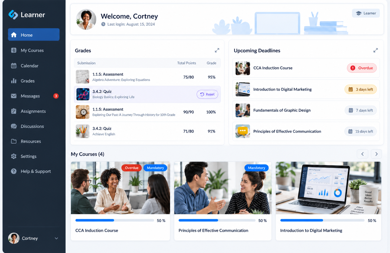 Corporate Learning Platform product preview