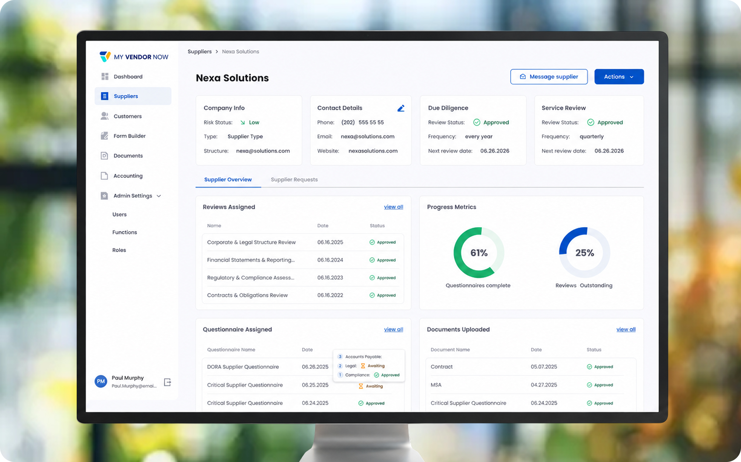 Financial Operations System product preview